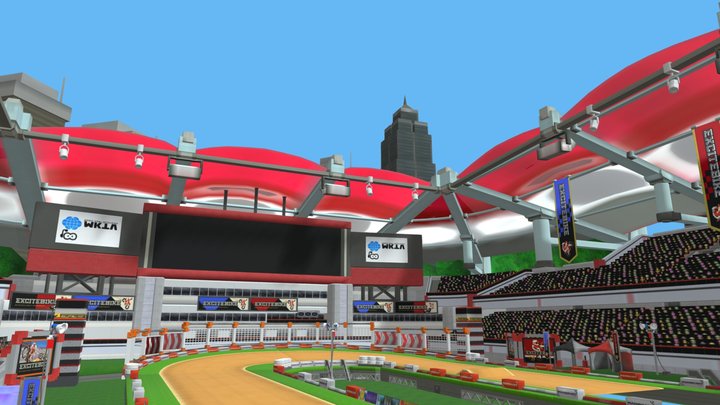 Excitebike Arena 3D Model