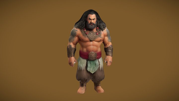 Jason Momoa as Maui from Moana 3D Model