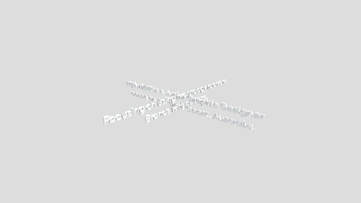 XYZ Text 3D Mdoel 3D Model