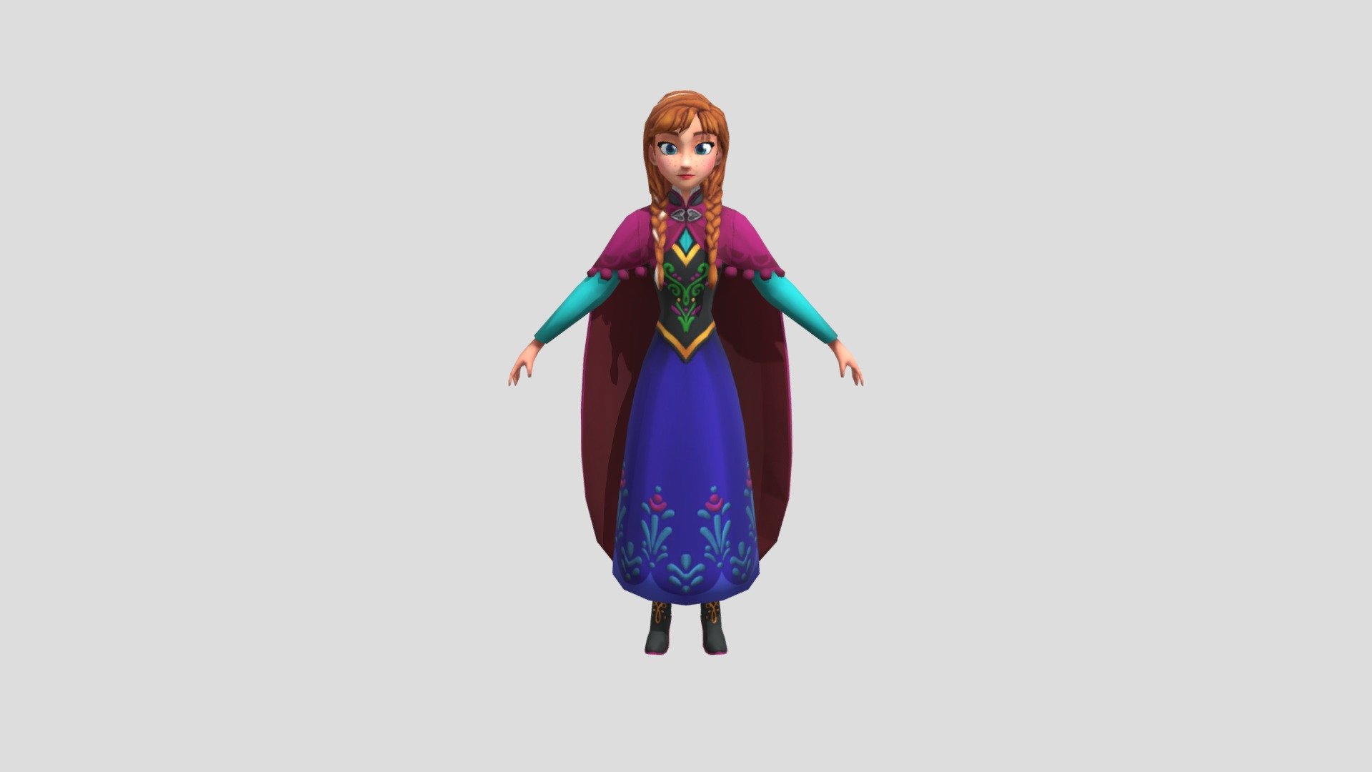 Anna from frozen - Download Free 3D model by Gg067 [fc592b2] - Sketchfab