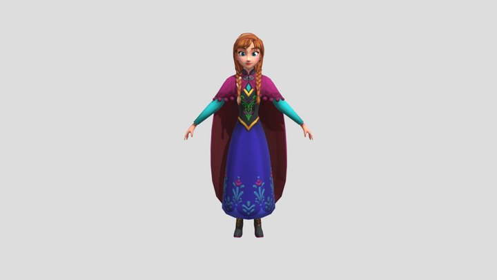 Anna from frozen 3D Model
