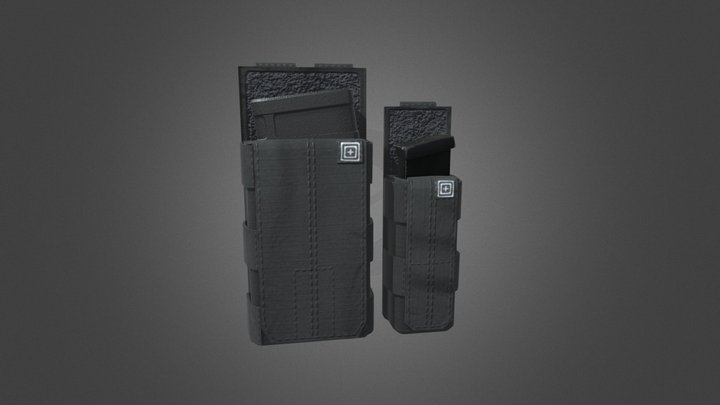 Magazine pouches (rifle and pistol) 3D Model