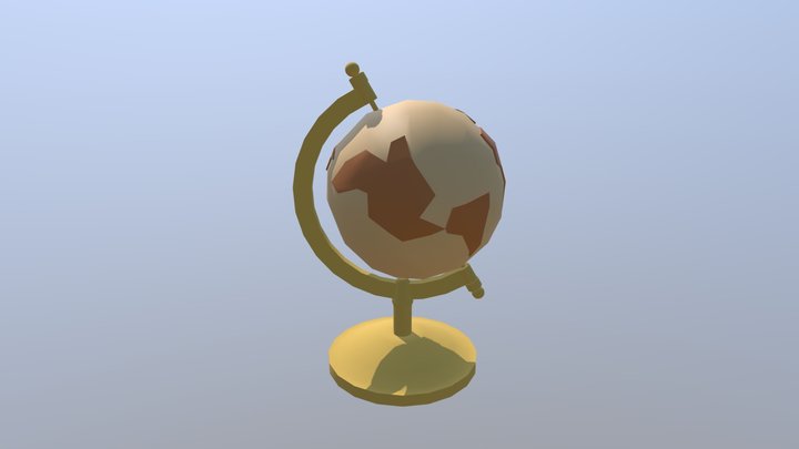 Low-poly globe 3D Model
