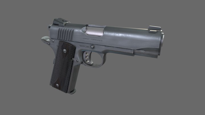 Colt Comander 9mm 3D Model