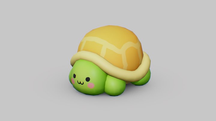 Cute Turtle 3D Model