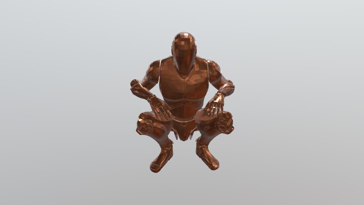 Guy Squatting 3D Model