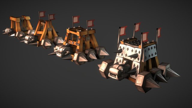 Siege Machine Level 1-4 3D Model