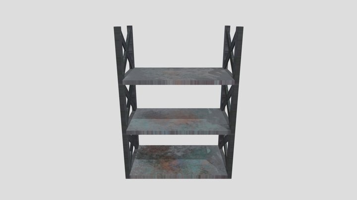 Old Metal Shelf 3D Model