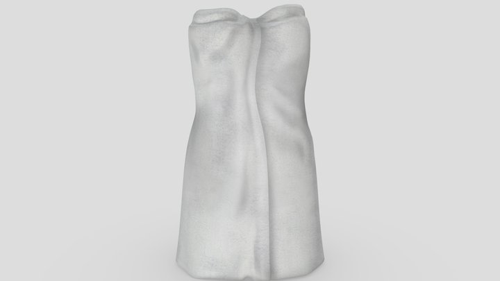 Female Wrapped Around Bath Towel 3D Model
