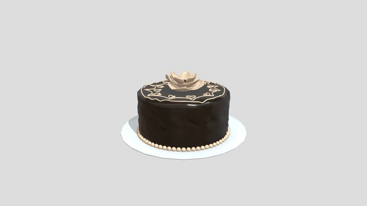 [CC0] Chocolate Cake 3D Model