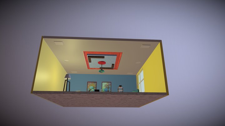 Living Room Design 3D Model