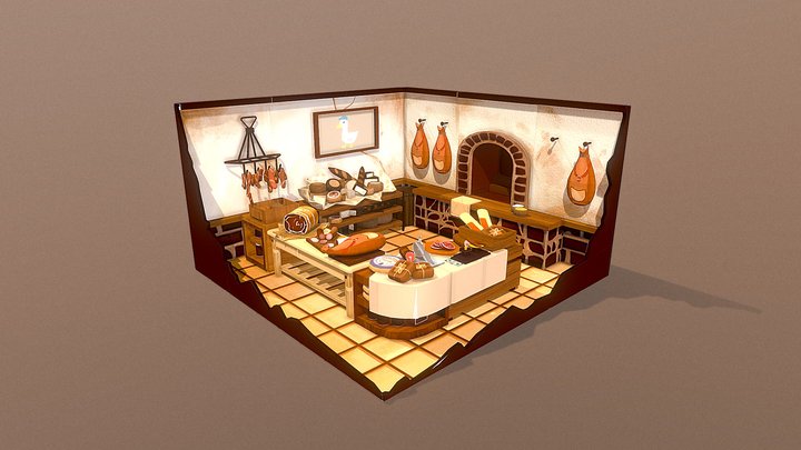 Scene01 Buffalo Kitchen 3D Model