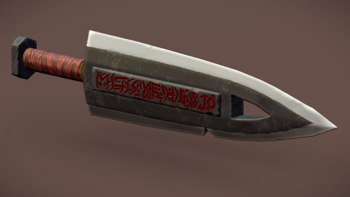 Stylized cultist heavy sword 3D Model