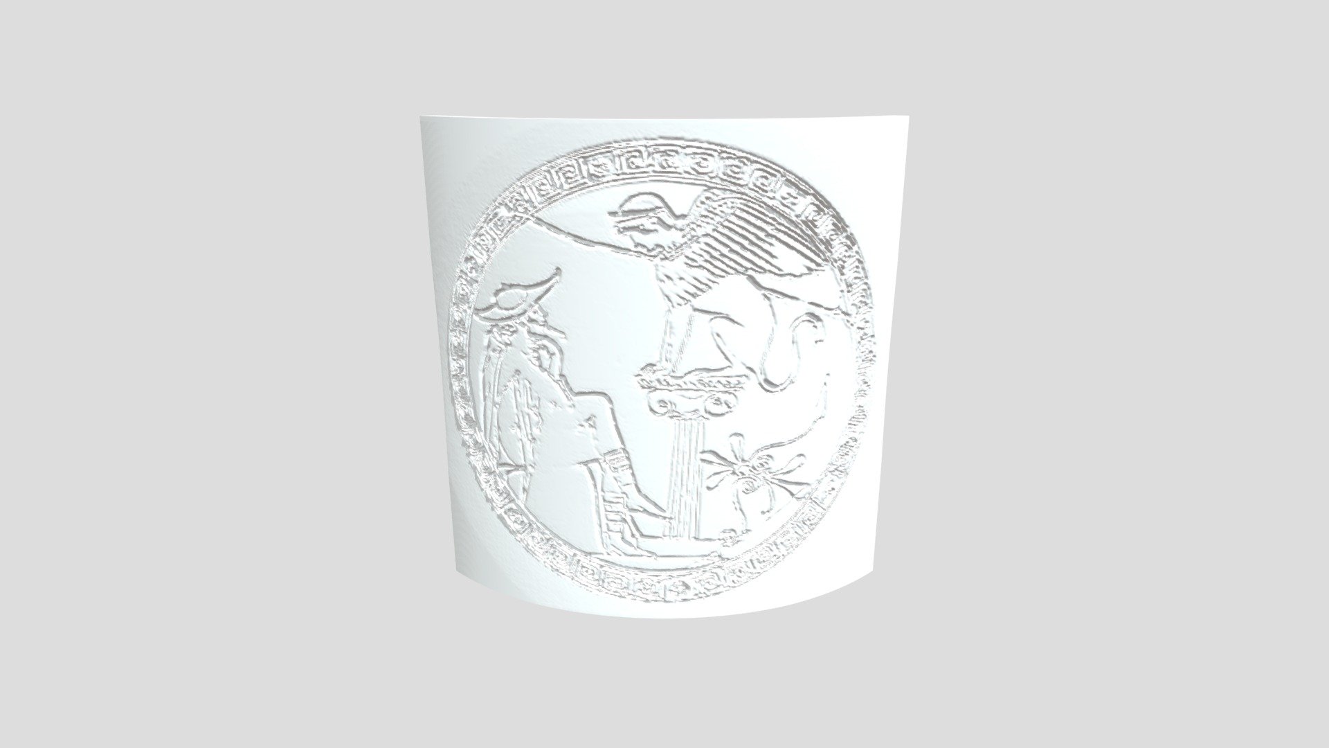 The Attic cup, Oedipus and the Sphinx