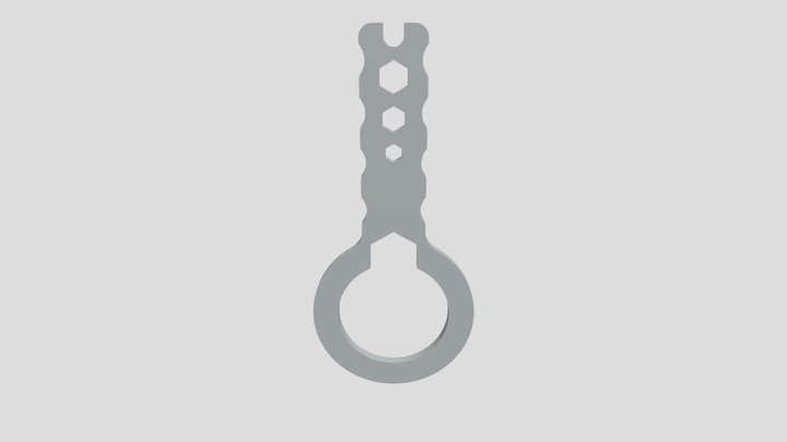 Castle Nut Wrench v2 3D Model