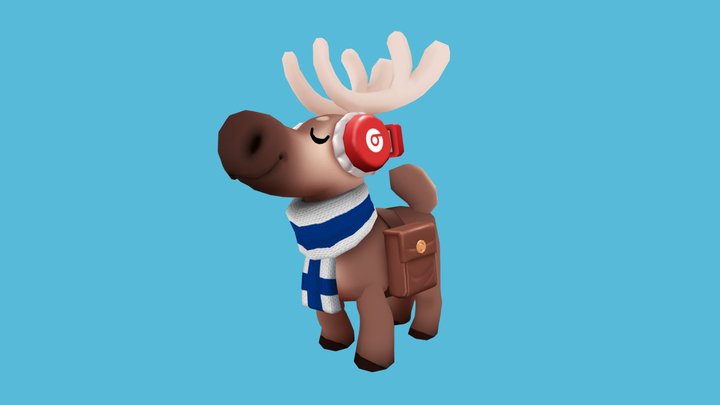 Jamming reindeer 3D Model
