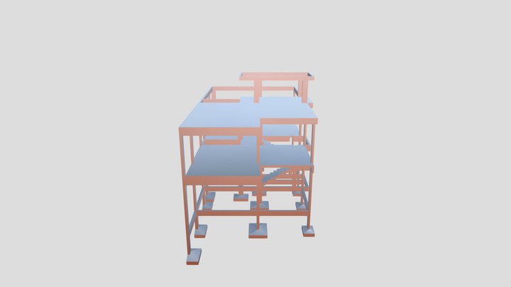 PROJETO ESTRUTURAL OBRA COMERCIAL 3D Model