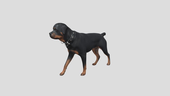 Walking Rottweiler – Kostenloses 3D-Modell STL
