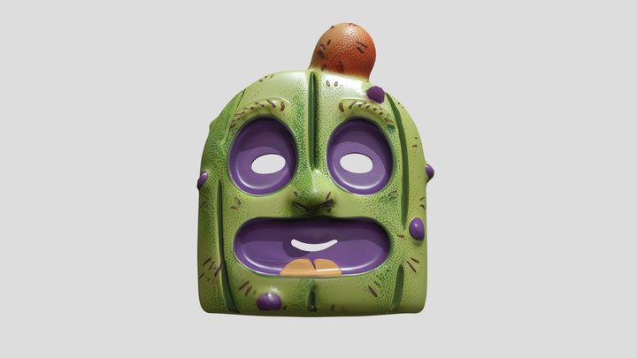 Happy cactus mask 3D Model