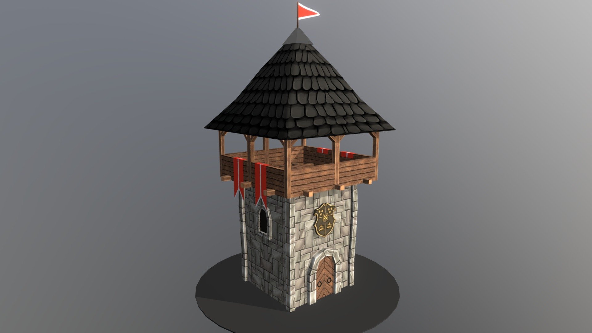 Medieval Tower - 3D model by ulrikdamm [fc66f45] - Sketchfab