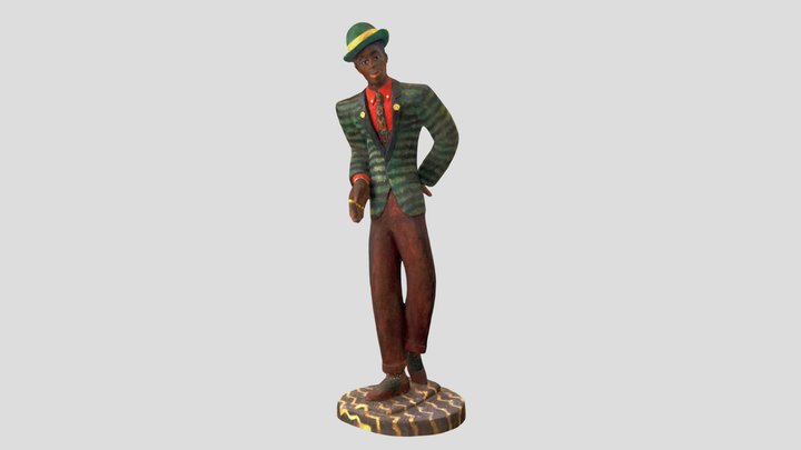 3D Scan - Striped Green Jacket 3D Model