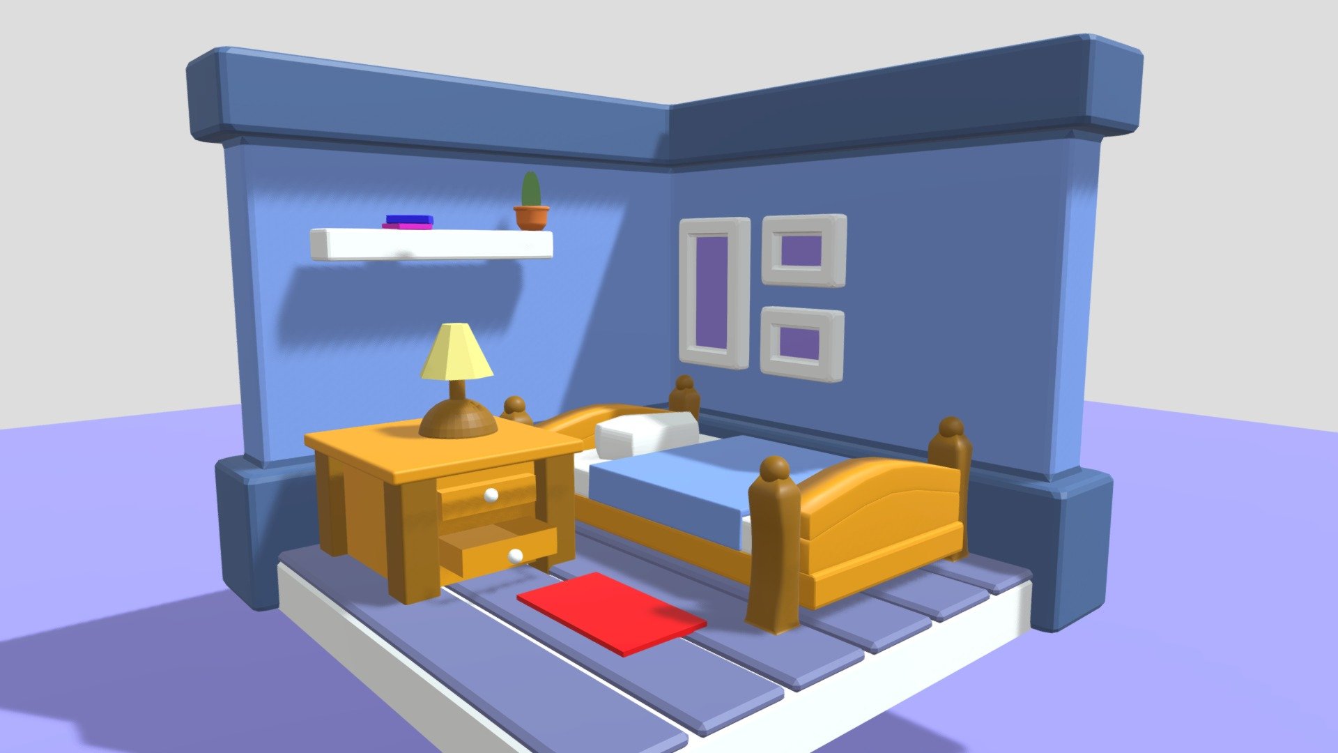 Bedroom Download Free 3d Model By Userwaniroll [fc69134] Sketchfab