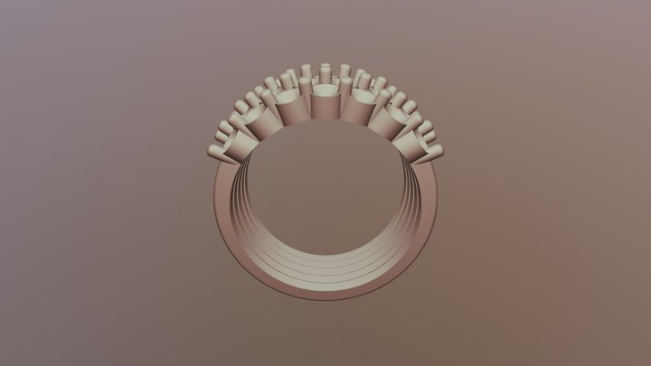 Domed cluster 3D Model