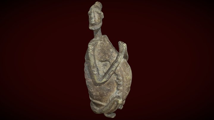 African Bronze Dogon Figure 3D Model