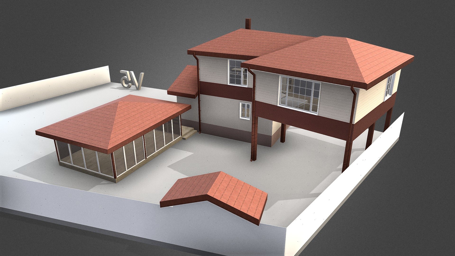Дача барановка - 3D model by apxdiz [fc6d894] - Sketchfab