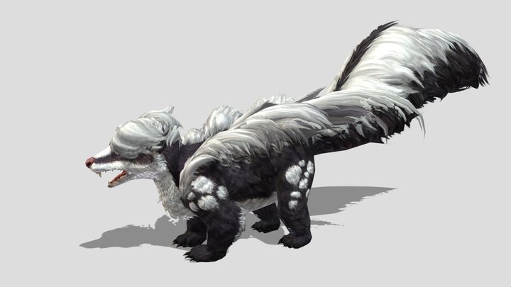 Skunk – Stylized Animated 3D Model – Modello 3D gratuito STL