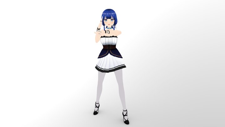 Chloe Reed - vRoid Model - Static Statue - 004
