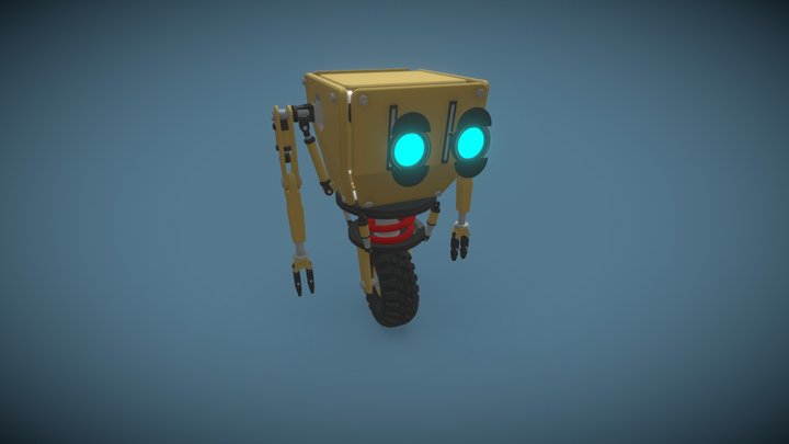 Robot - Low poly cute Bottino 3D Model