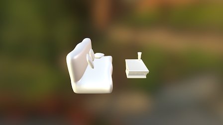 Marble Table 3D Model