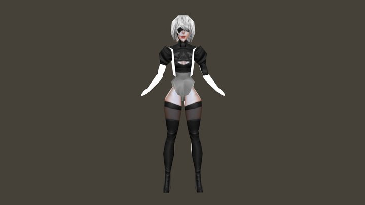 2B Demake 3D Model