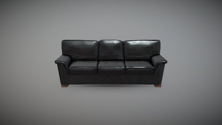 Leather Sofa 3D Model