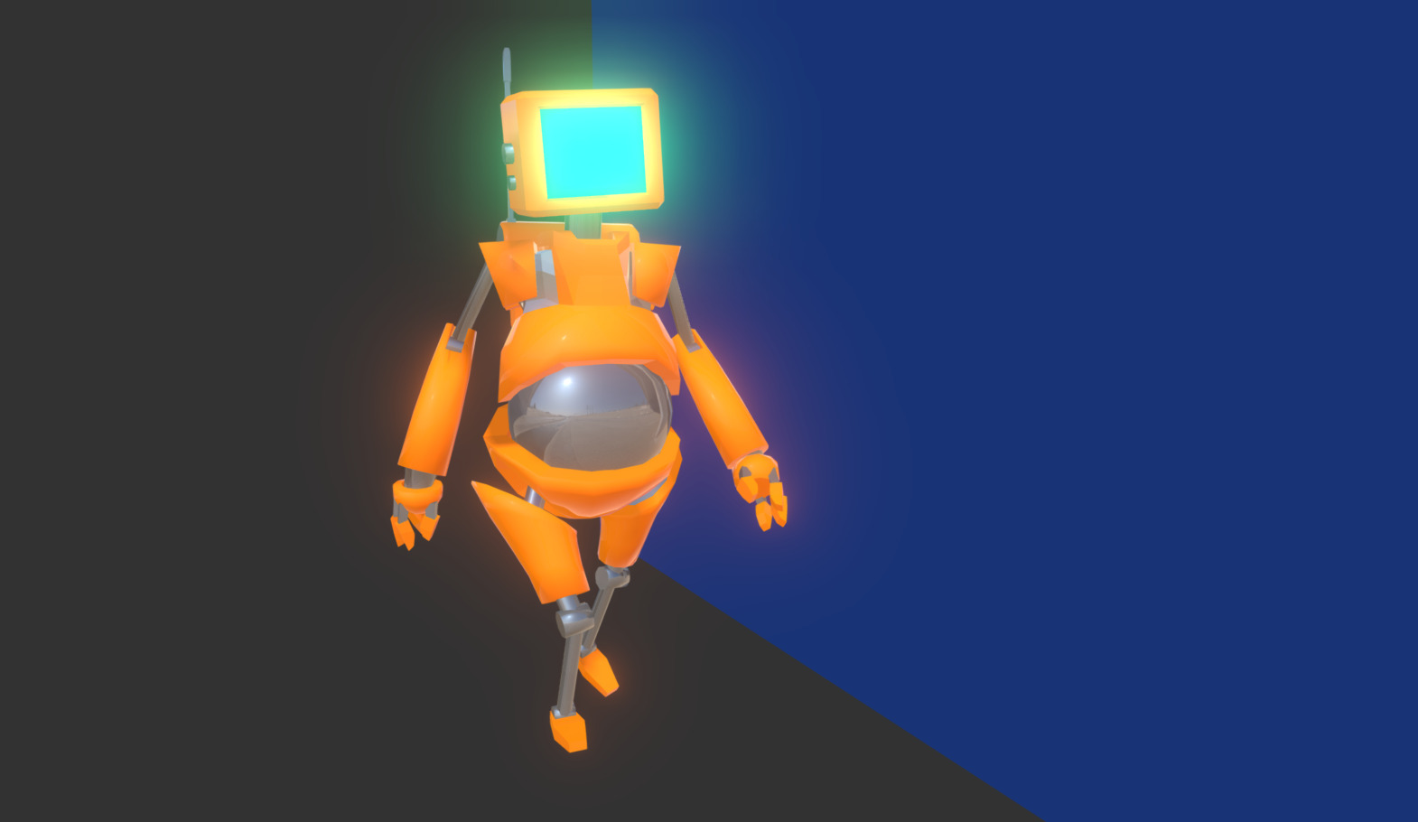 orange robot animation