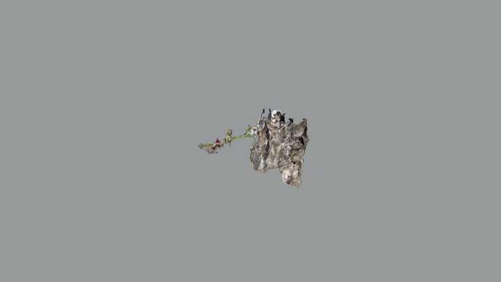 Dovedale high cave 3D Model