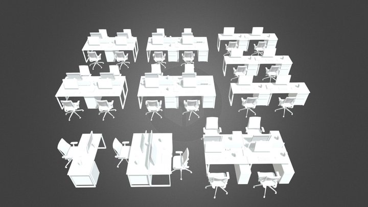 Office workstation – Modèle 3D gratuit STL