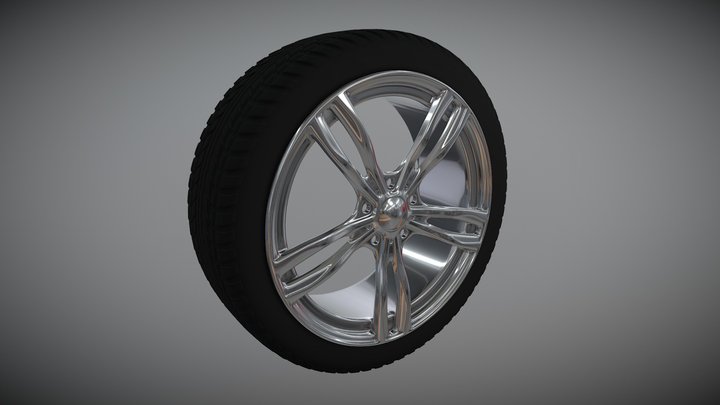Wheel and Rim 3D Model