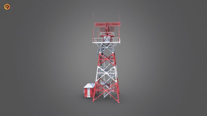 Big Radar Tower 3D Model