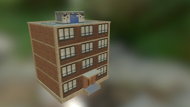 Mobile Buildings Low Poly (mBuilding7) 3D Model