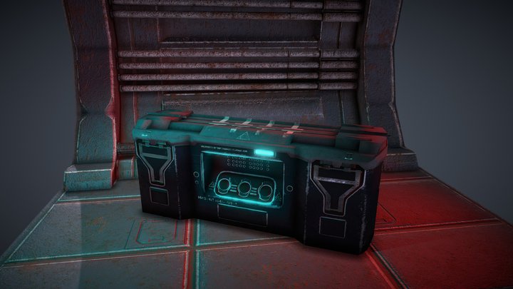 Sci fi military crate 3D Model