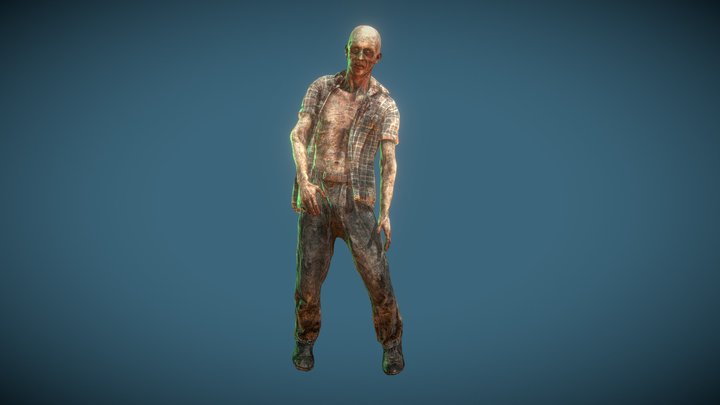 Zombies! Civilian Male 04 3D Model