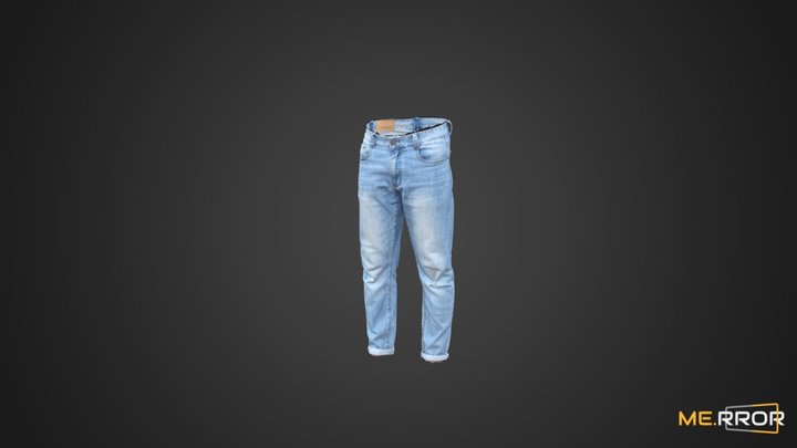 Male Jeans 3D Model