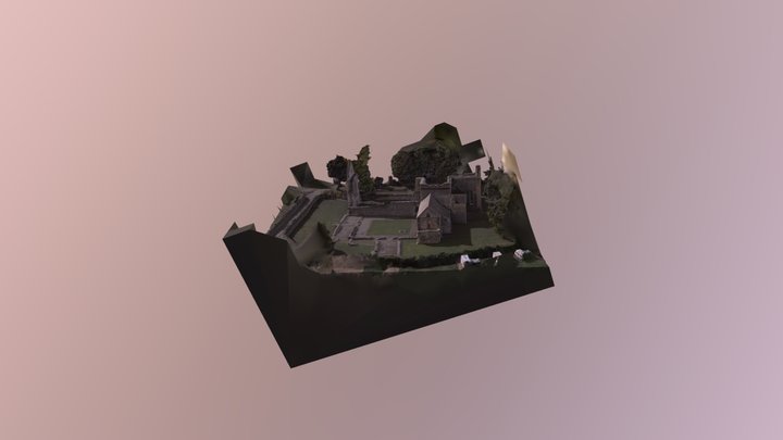13th Centuary Welsh Abbey, shot with DJI Mavic 2 3D Model