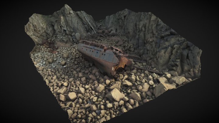 MV RMS Mulheim Shipwreck - Lands' End, Cornwall 3D Model