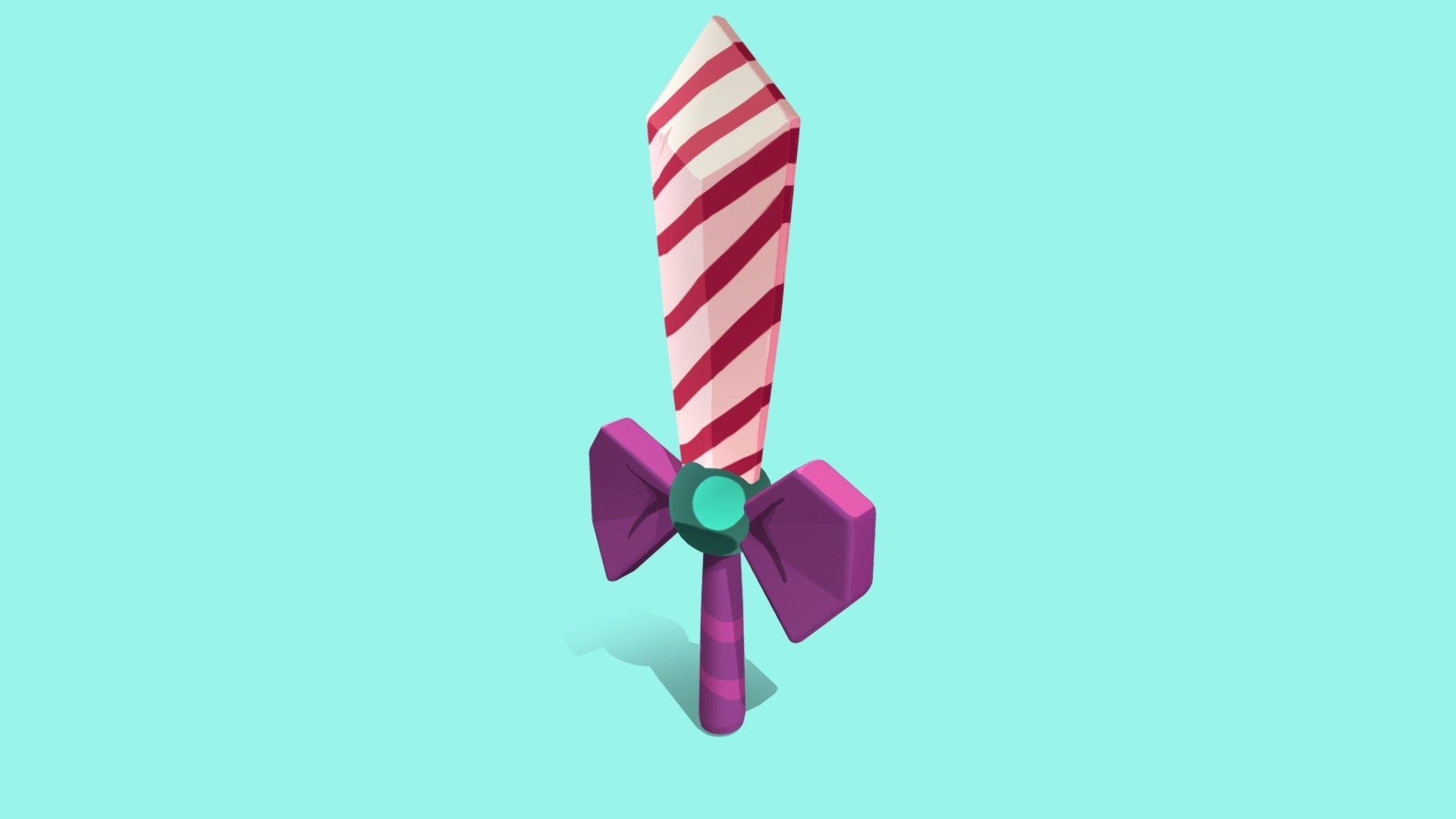 Candy Cane Sword - 3D model by Cr0wpaw [fc7e3e0] - Sketchfab