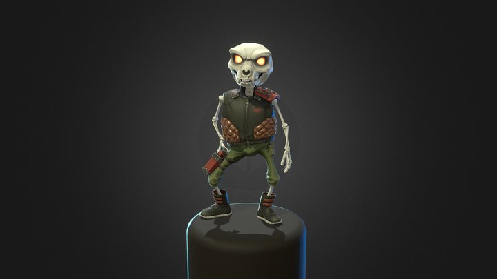 Rocket Racoon Skeleton 3D Model