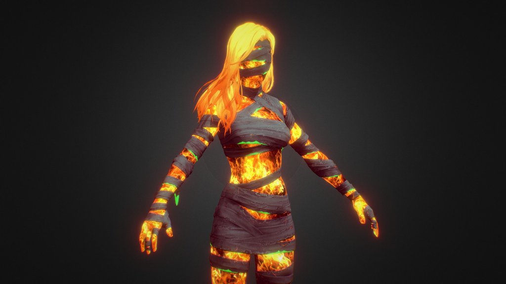 FIRE MUMMY 3D MODEL