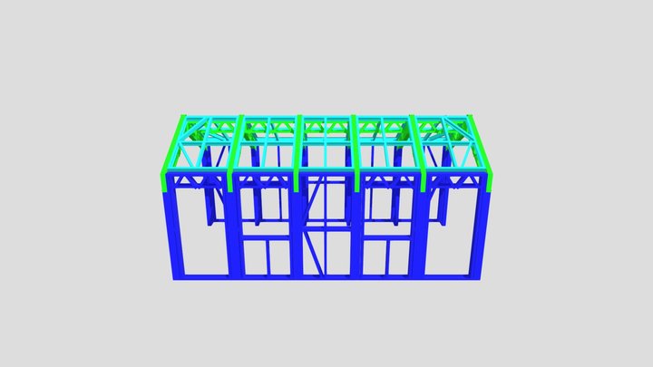 D68 BarnHouse 3x6 skp 3D Model
